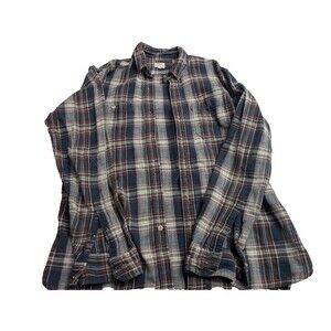 Levi's Men Plaid Flannel Shirt Sz L Blue/Brown/Red